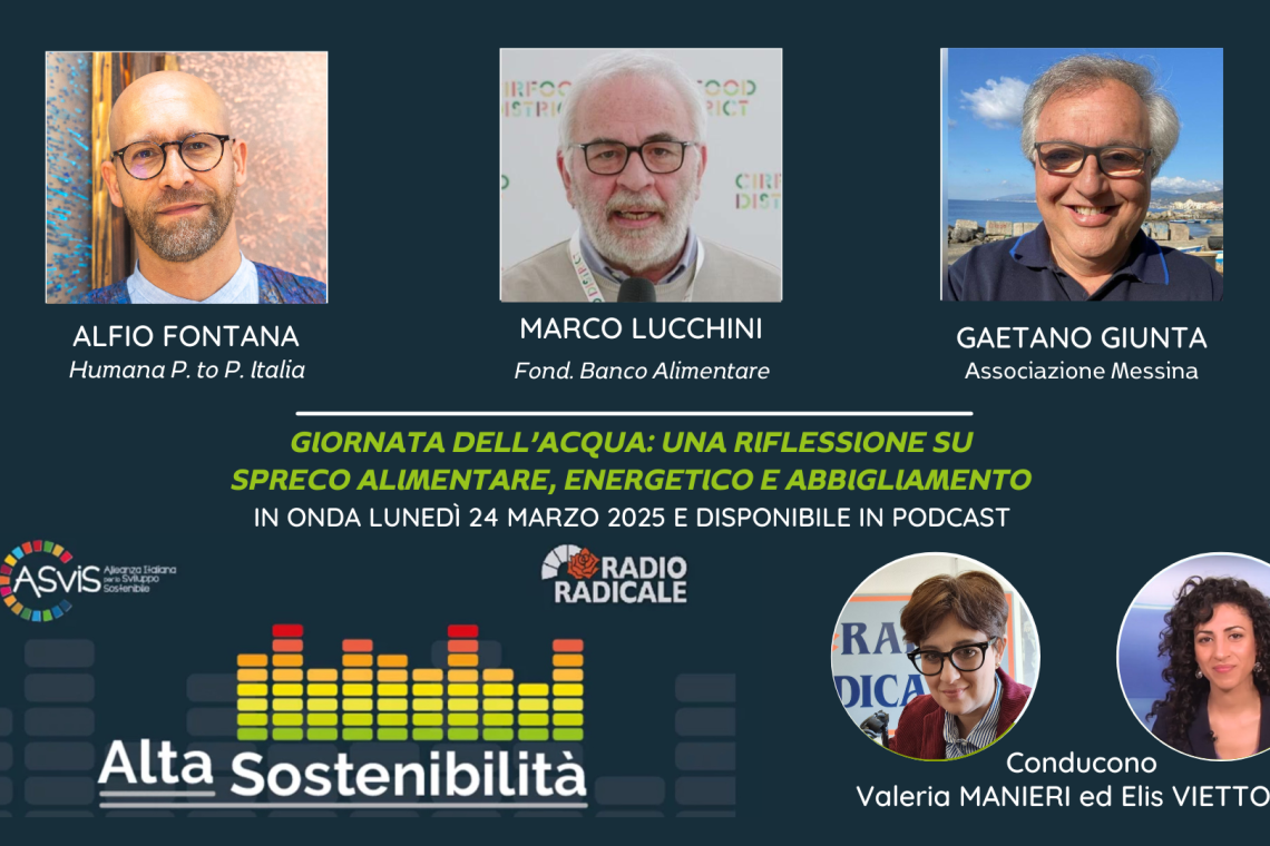 Giornata dell'acqua, oltre il rubinetto: una riflessione su sprechi alimentari, tessili ed energetici
