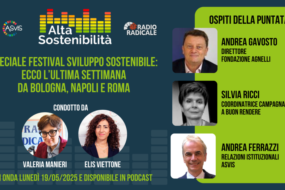 Speciale Festival dello Sviluppo Sostenibile: ecco l'ultima settimana da Bologna, Napoli e Roma